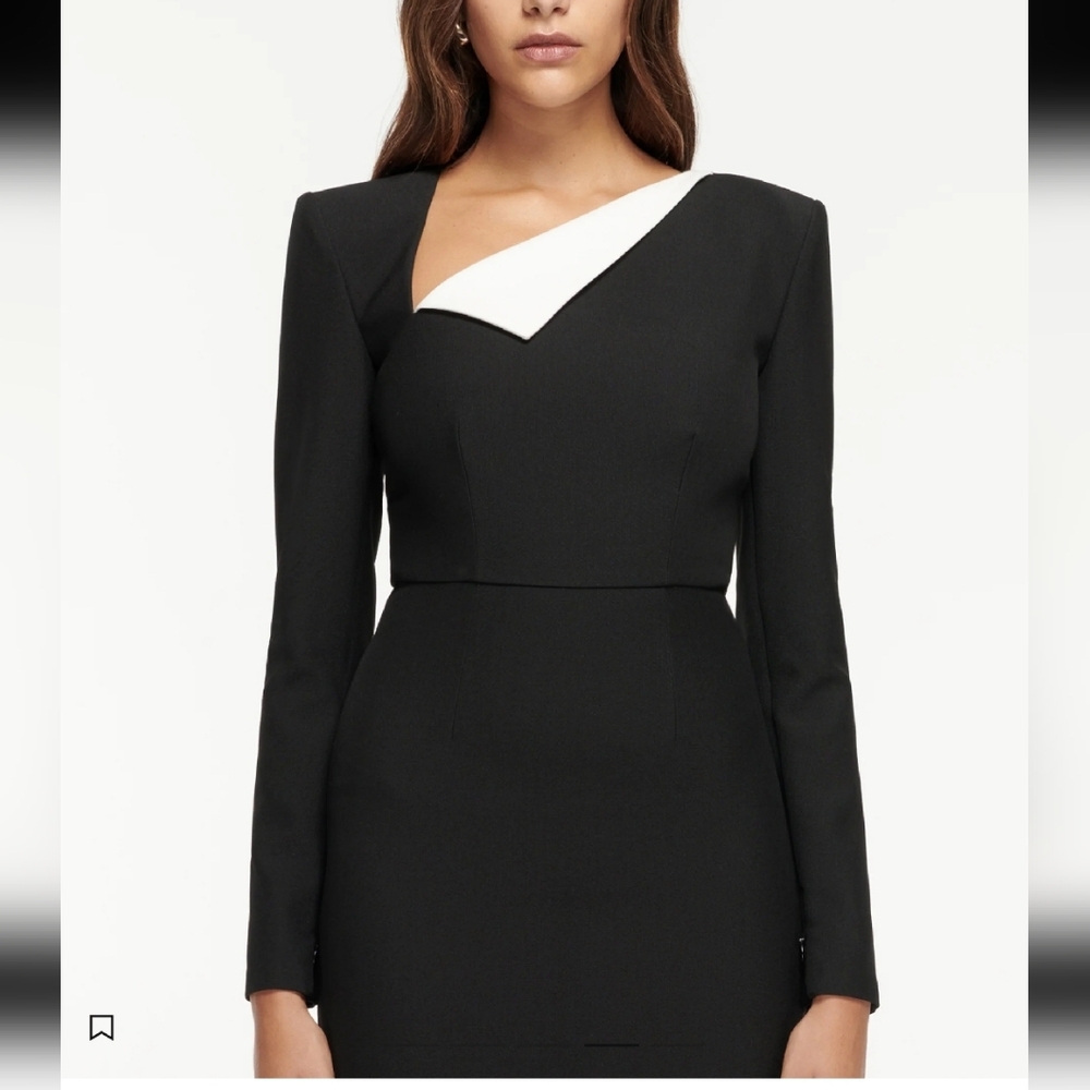 Roland Mouret Long Sleeve Crepe Midi Dress - Picture 3 of 6
